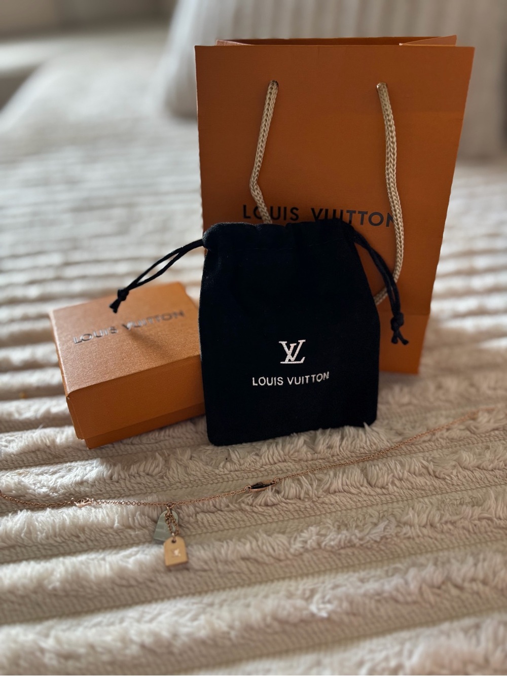 Louis Vuitton Black Velvet Drawstring Pouch with Logo